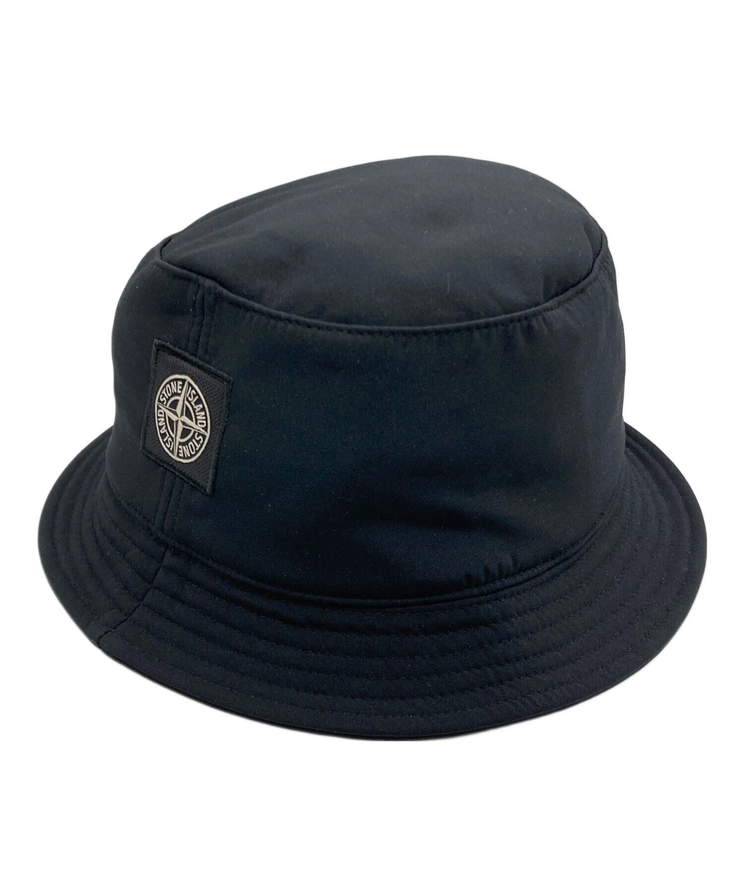 美品‼️STONE  バケットハット ブラック 中古・古着通販】STONE ISLAND (ストーンアイランド) バケットハット