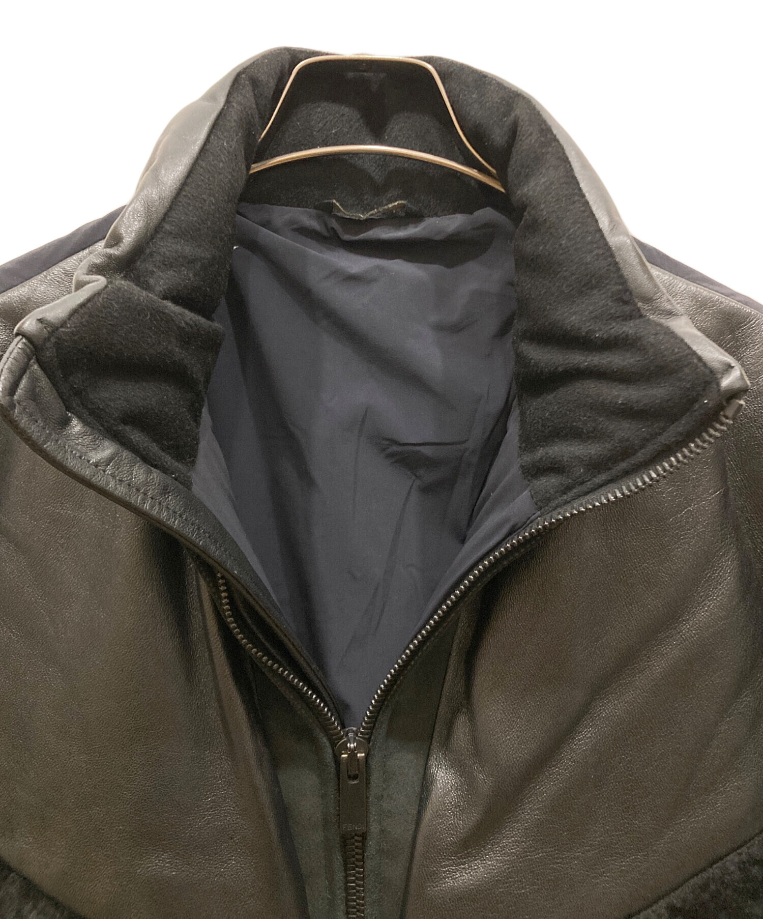 中古・古着通販】FENDI (フェンディ) モンスターアイレザー切替ダウン