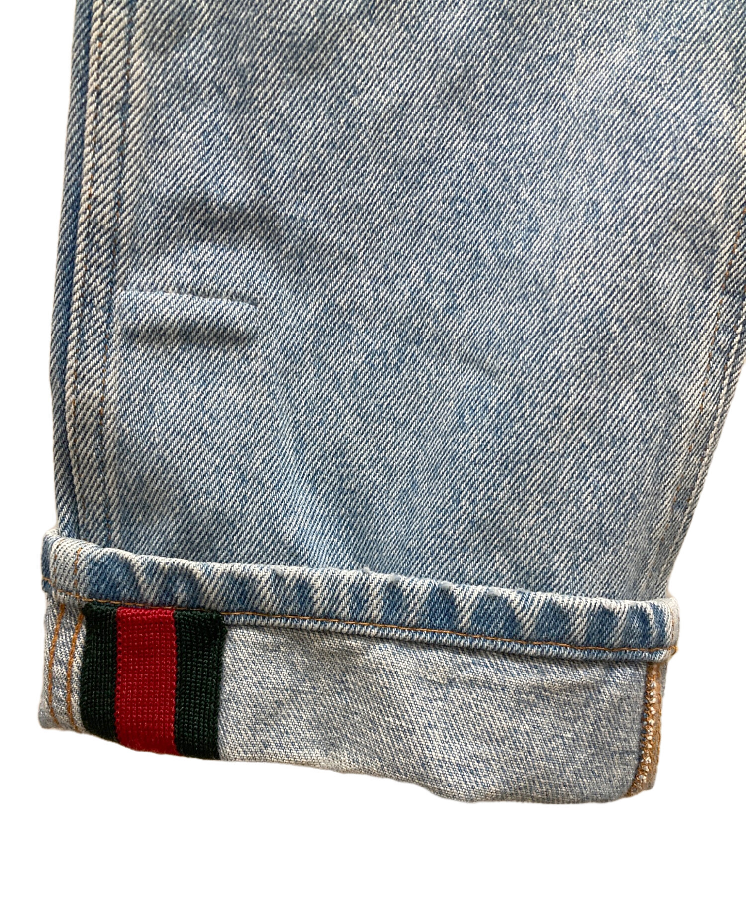中古・古着通販】GUCCI (グッチ) シェリーラインデニムパンツ スカイ