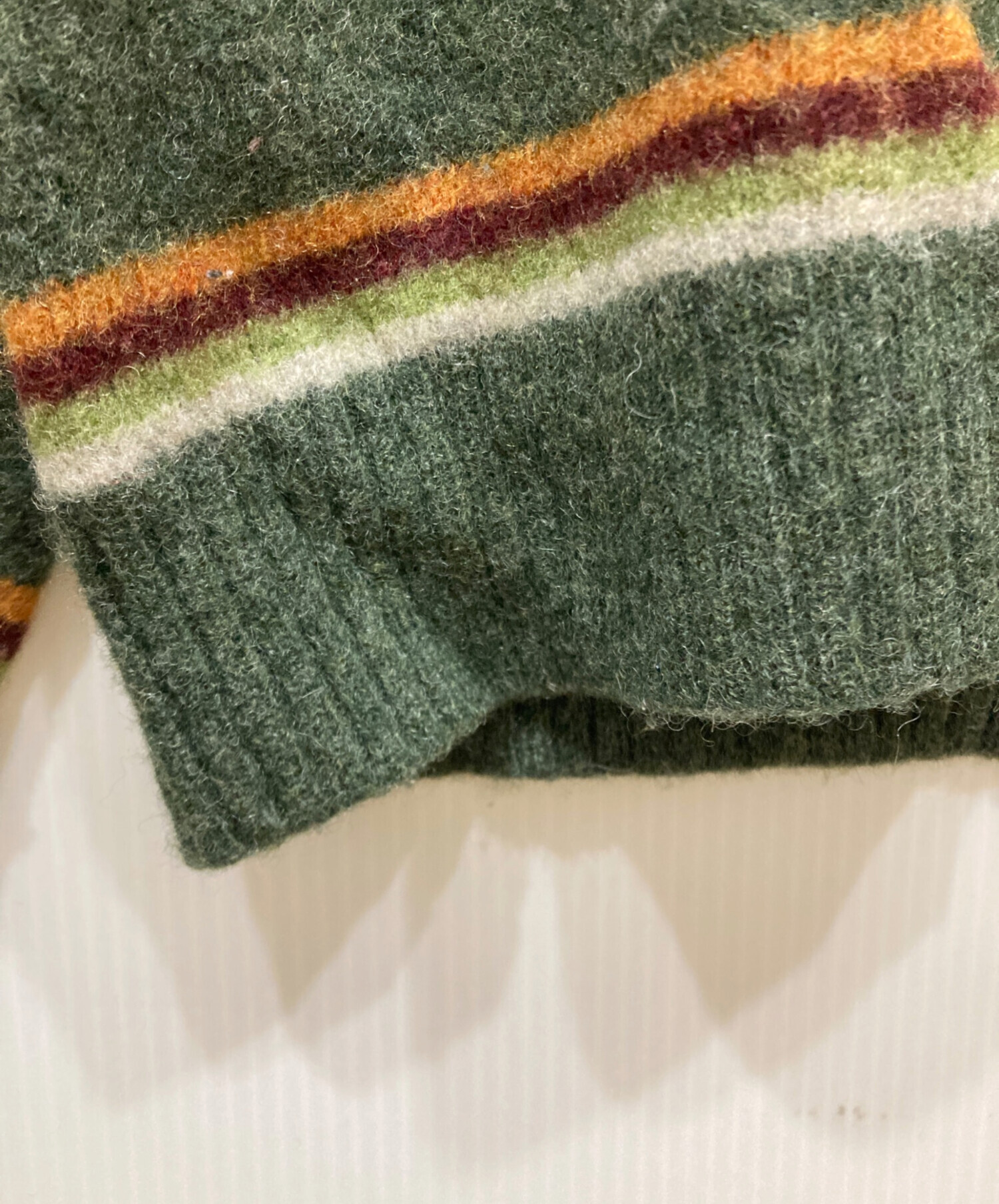中古・古着通販】stussy (ステューシー) ボーダーニット ブラウン