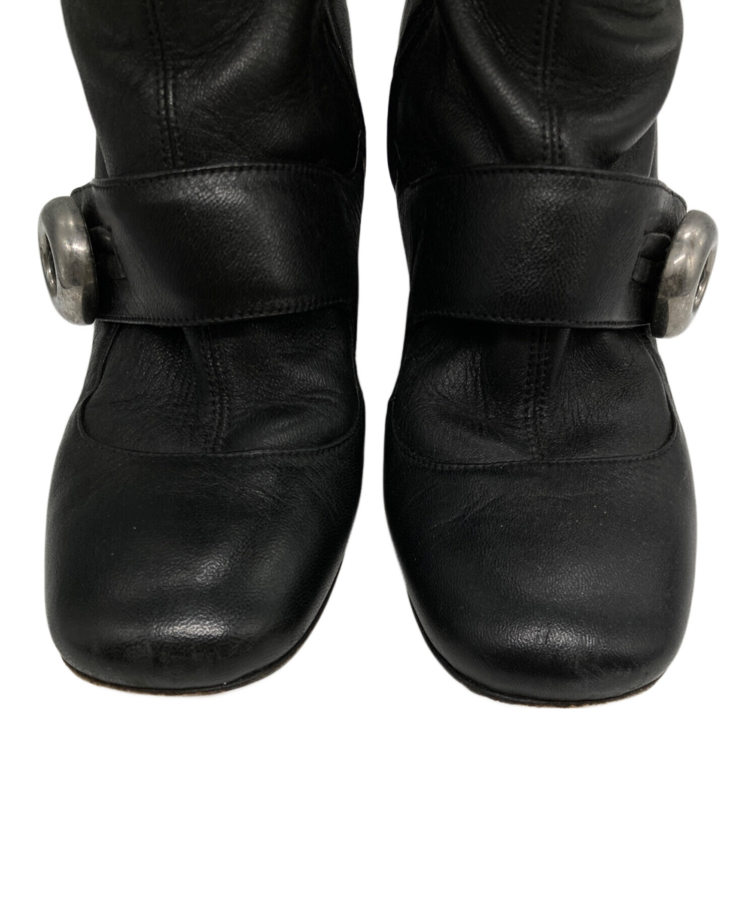 中古・古着通販】PRADA (プラダ) ロングブーツ ブラック サイズ:SIZE