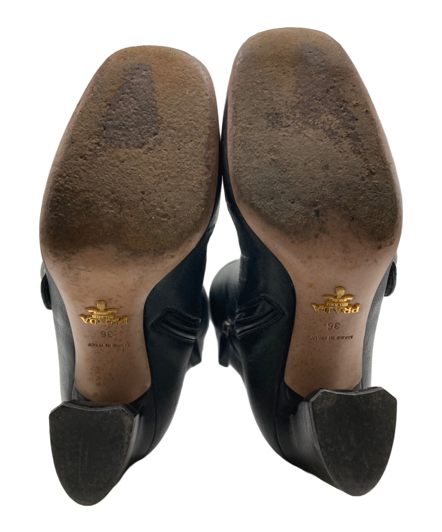 中古・古着通販】PRADA (プラダ) ロングブーツ ブラック サイズ:SIZE