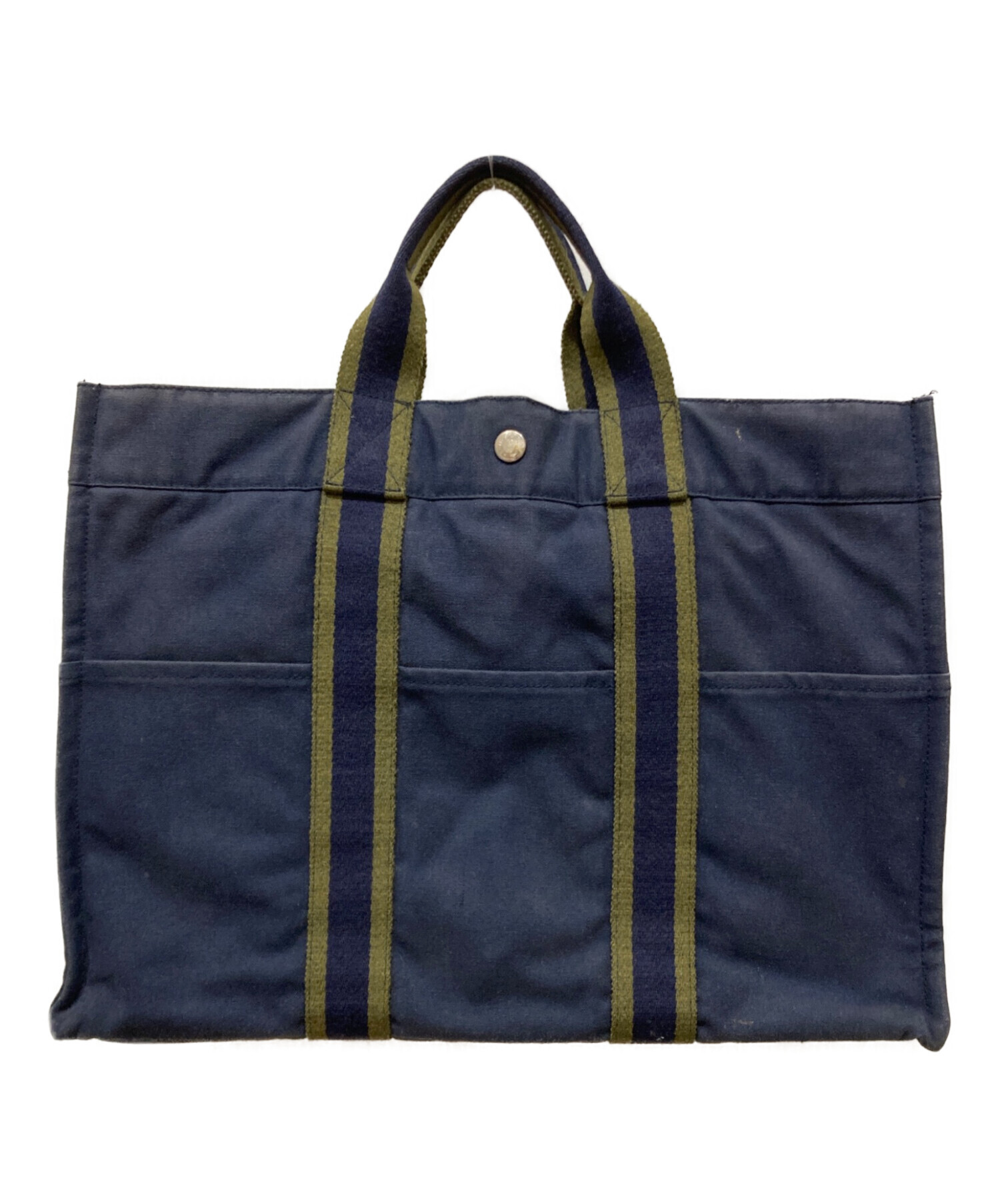 中古・古着通販】HERMES (エルメス) フールトゥトートバッグ ネイビー
