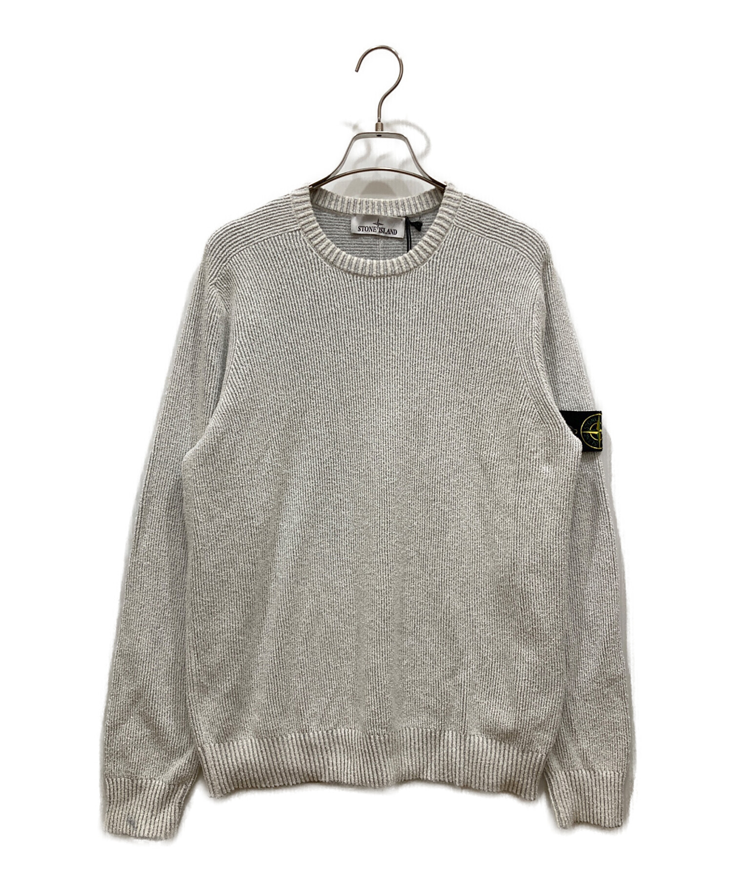 【入手困難】STONE  コンパスロゴパッチ ニット セーター L 中古・古着通販】STONE ISLAND (ストーンアイランド) ロゴパッチ