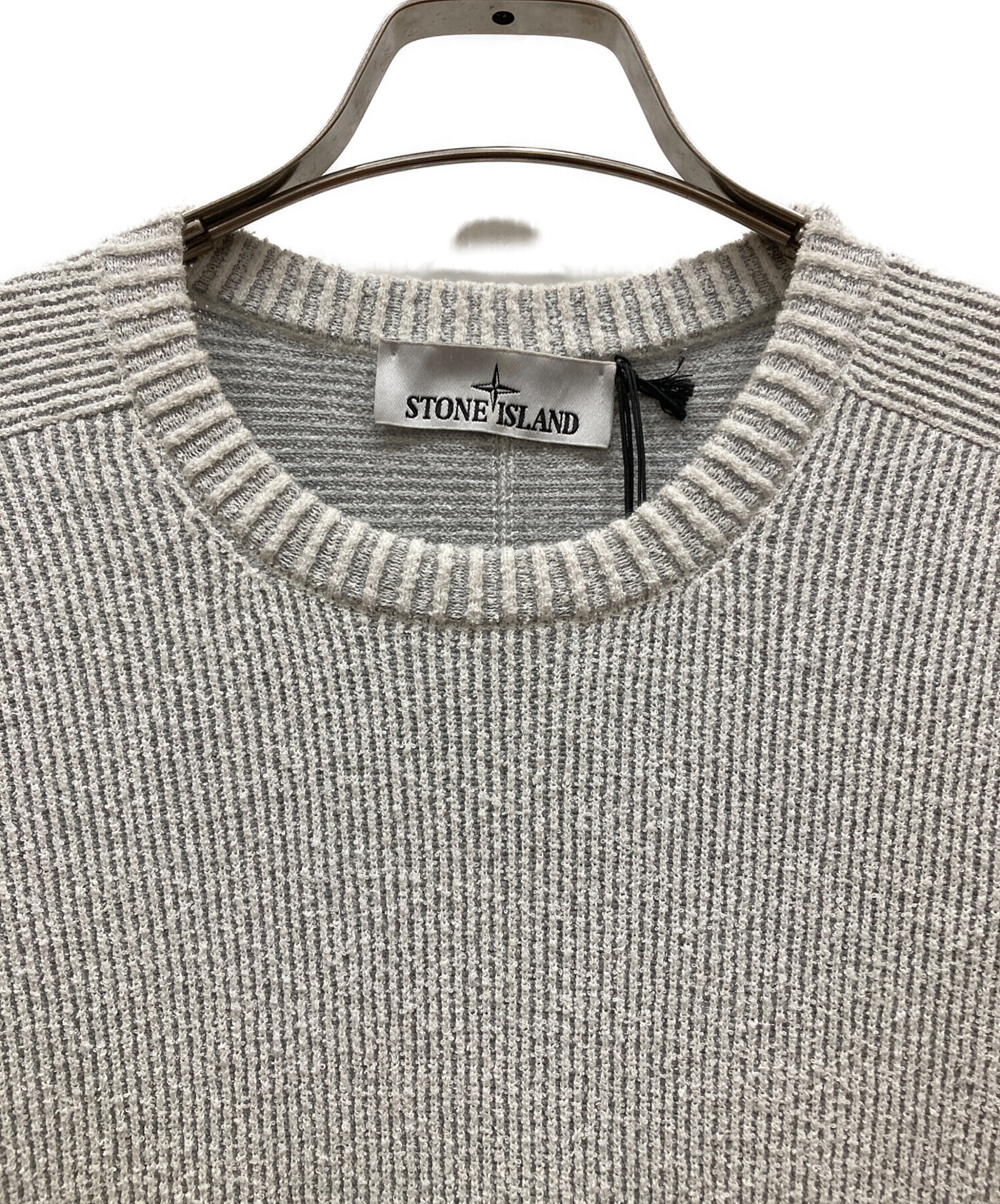 【入手困難】STONE  コンパスロゴパッチ ニット セーター L 中古・古着通販】STONE ISLAND (ストーンアイランド) ロゴパッチ