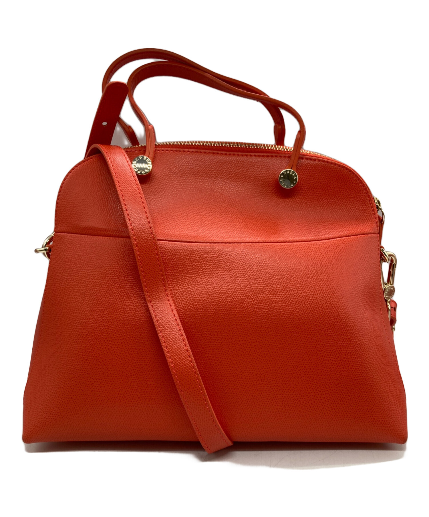 ◇15418　中古品　FURLA　フルラ　2WAYバッグ　2点セット 中古・古着通販】FURLA (フルラ) 2WAYショルダーバッグ オレンジ