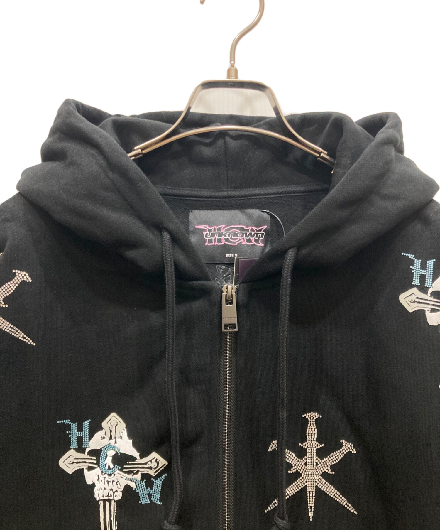 中古・古着通販】Unknown (アンノーン) ラインストーン ジップアップ