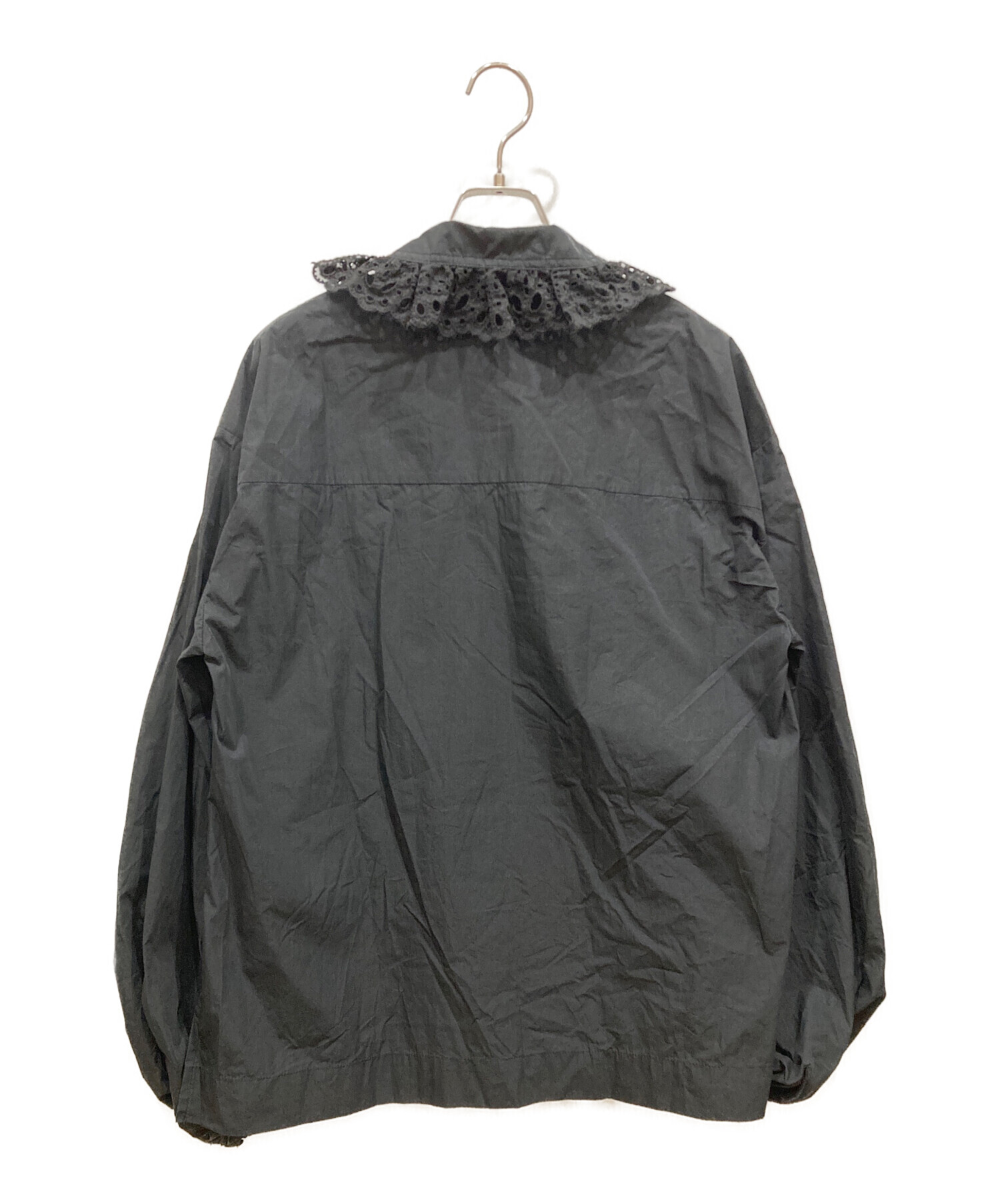 中古・古着通販】machatt (マチャット) レースブラウス ブラック