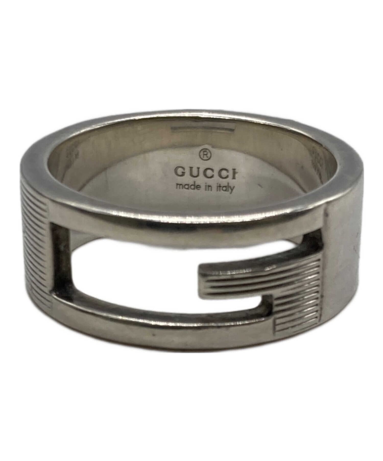 中古・古着通販】GUCCI (グッチ) Gリング シルバー サイズ:13号