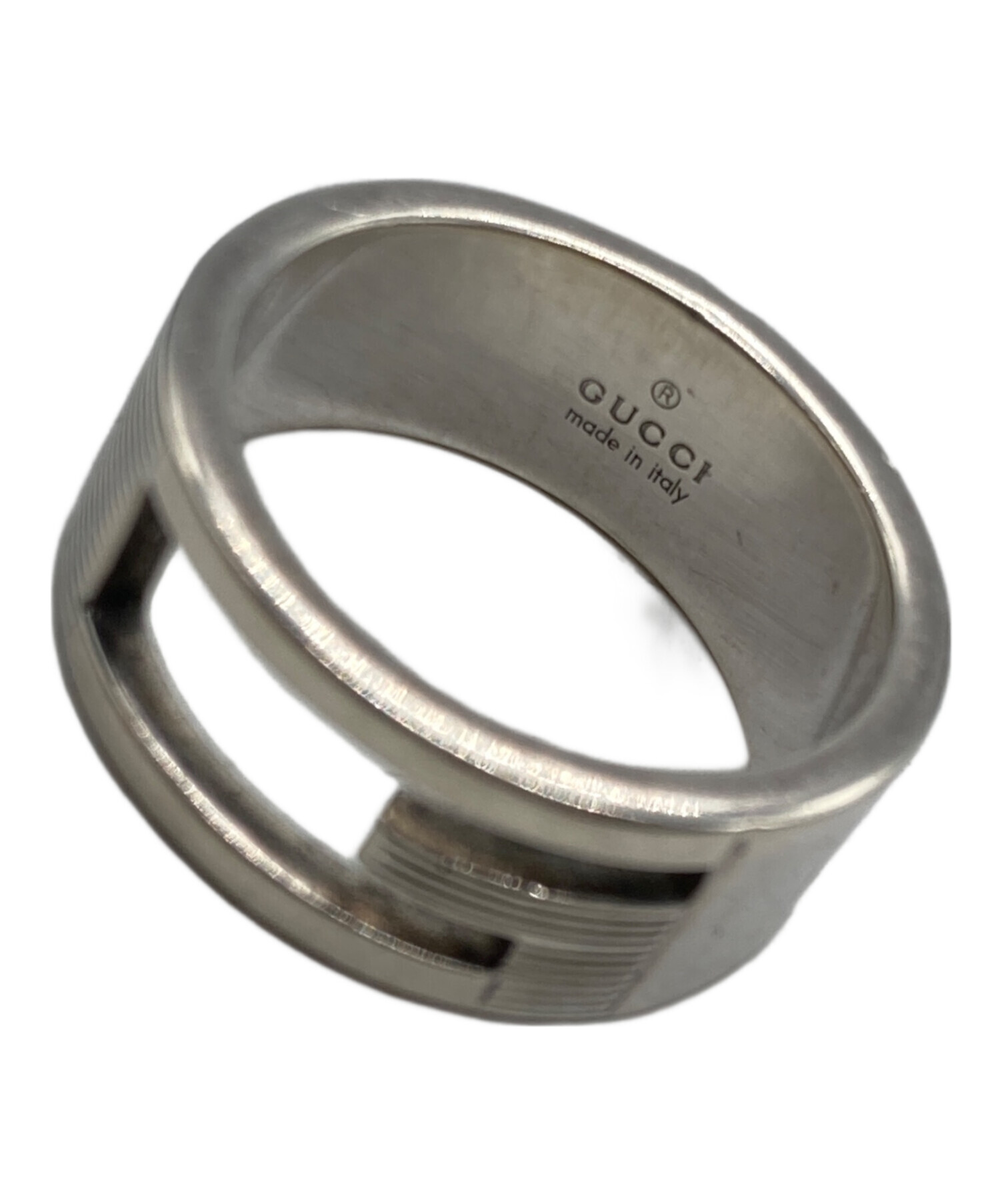 中古・古着通販】GUCCI (グッチ) Gリング シルバー サイズ:13号
