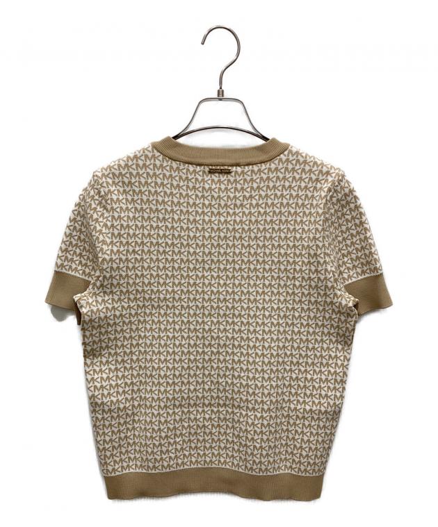 45ｒ サックロゴプリントニットソーのMキャミ ベージュ 中古・古着通販】MICHAEL KORS (マイケルコース) 半袖ニット ベージュ