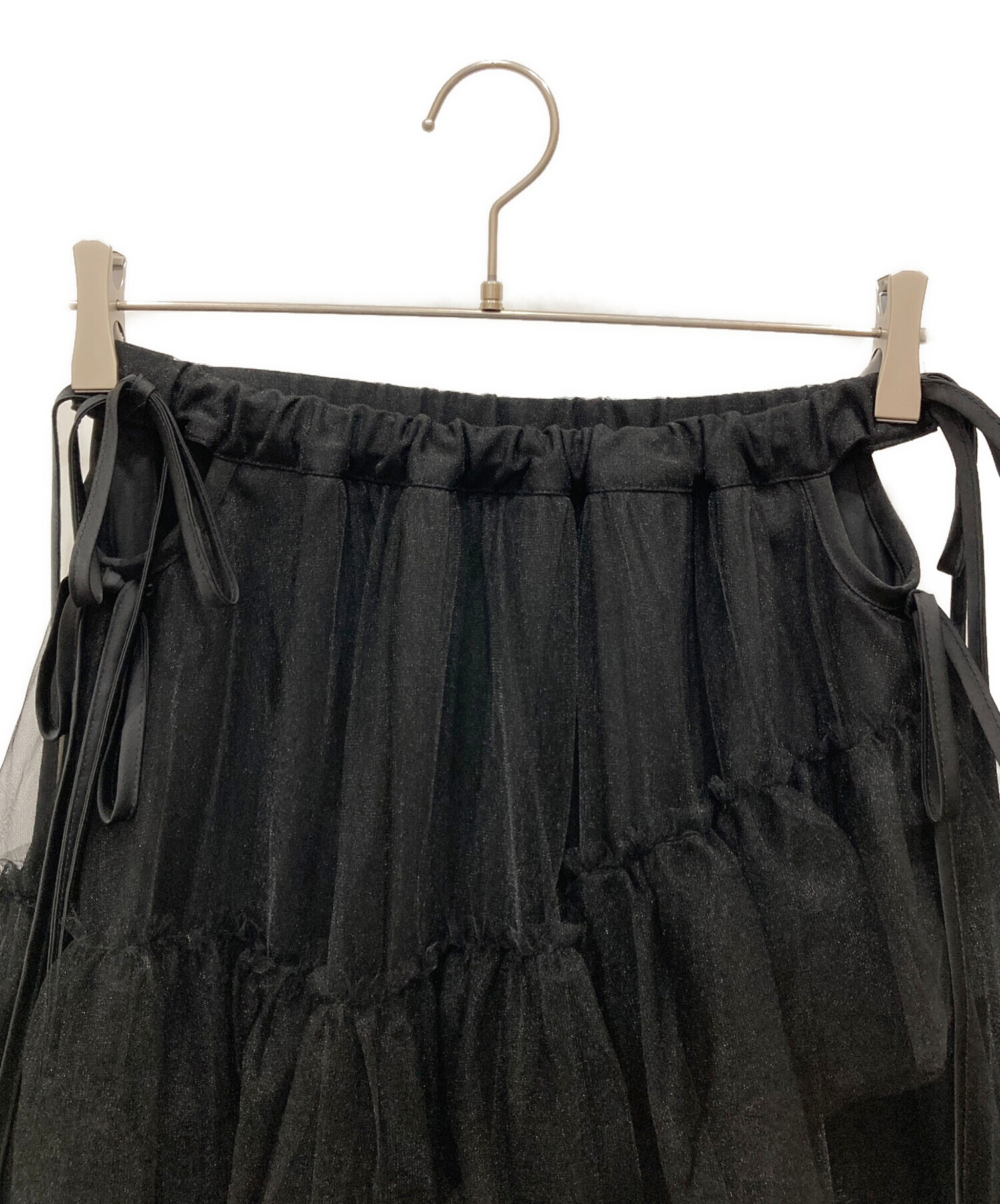 中古・古着通販】M me eme (エムミーエメ) Side ribbon tulle long
