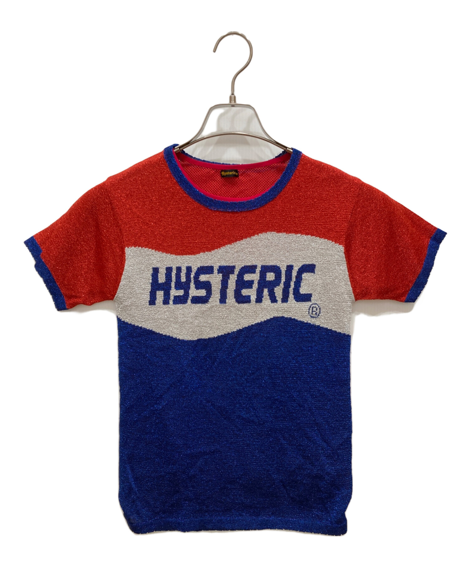中古・古着通販】Hysteric (ヒステリック) 半袖ラメニット レッド