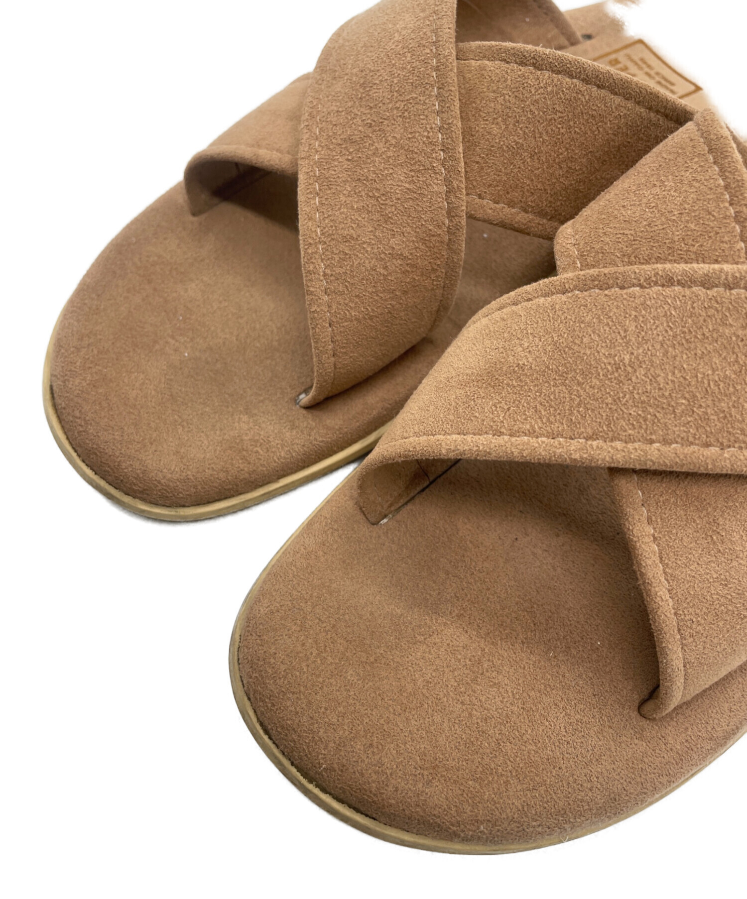 新品未使用 SLIPPER スエード サンダル ブラウン 中古・古着通販】ISLAND SLIPPER (アイランドスリッパ) クロス