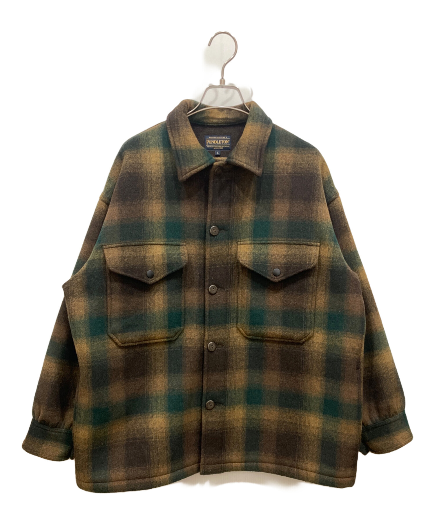 ビンテージペンドルトンウールジャケットPENDLETON ブルゾン 中古・古着通販】PENDLETON (ペンドルトン) ウールシャツジャケット