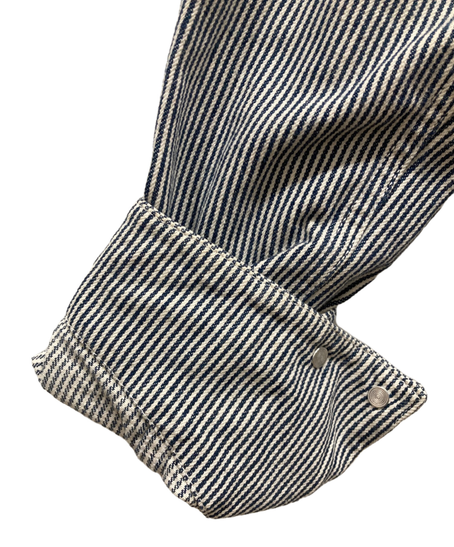 Stussy ヒッコリー柄 カバーオール 中古・古着通販】stussy (ステューシー) 両面刺繍ヒッコリー