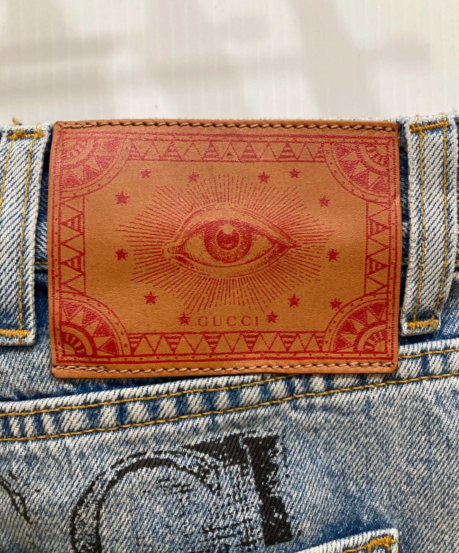 中古・古着通販】GUCCI (グッチ) デニムパンツ インディゴ サイズ:SIZE
