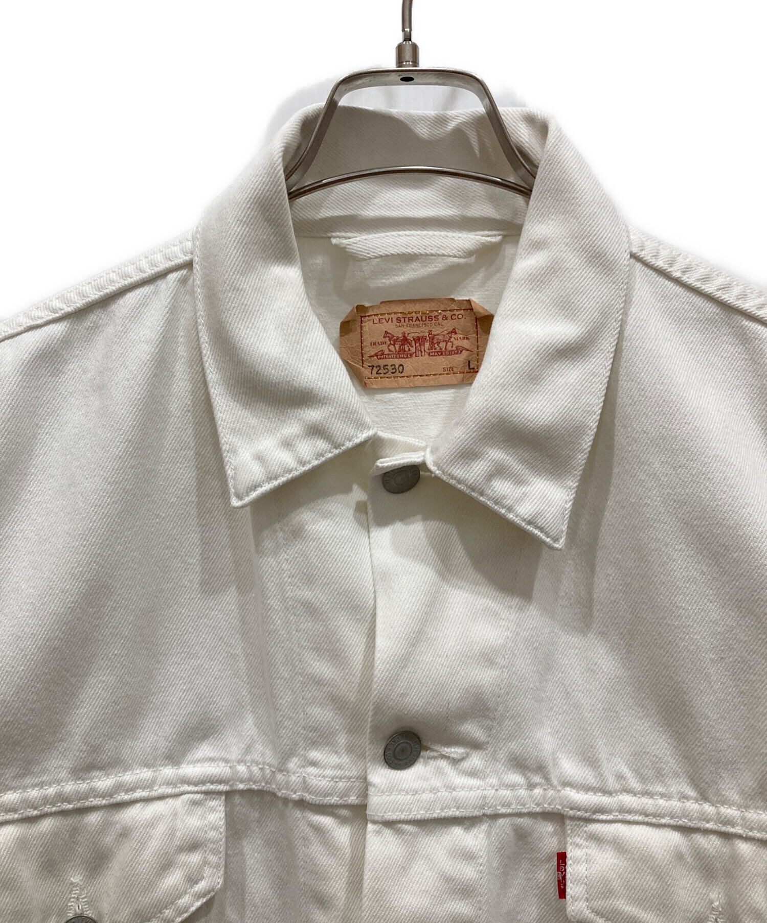 中古・古着通販】LEVI'S (リーバイス) 72530デニムジャケット ホワイト
