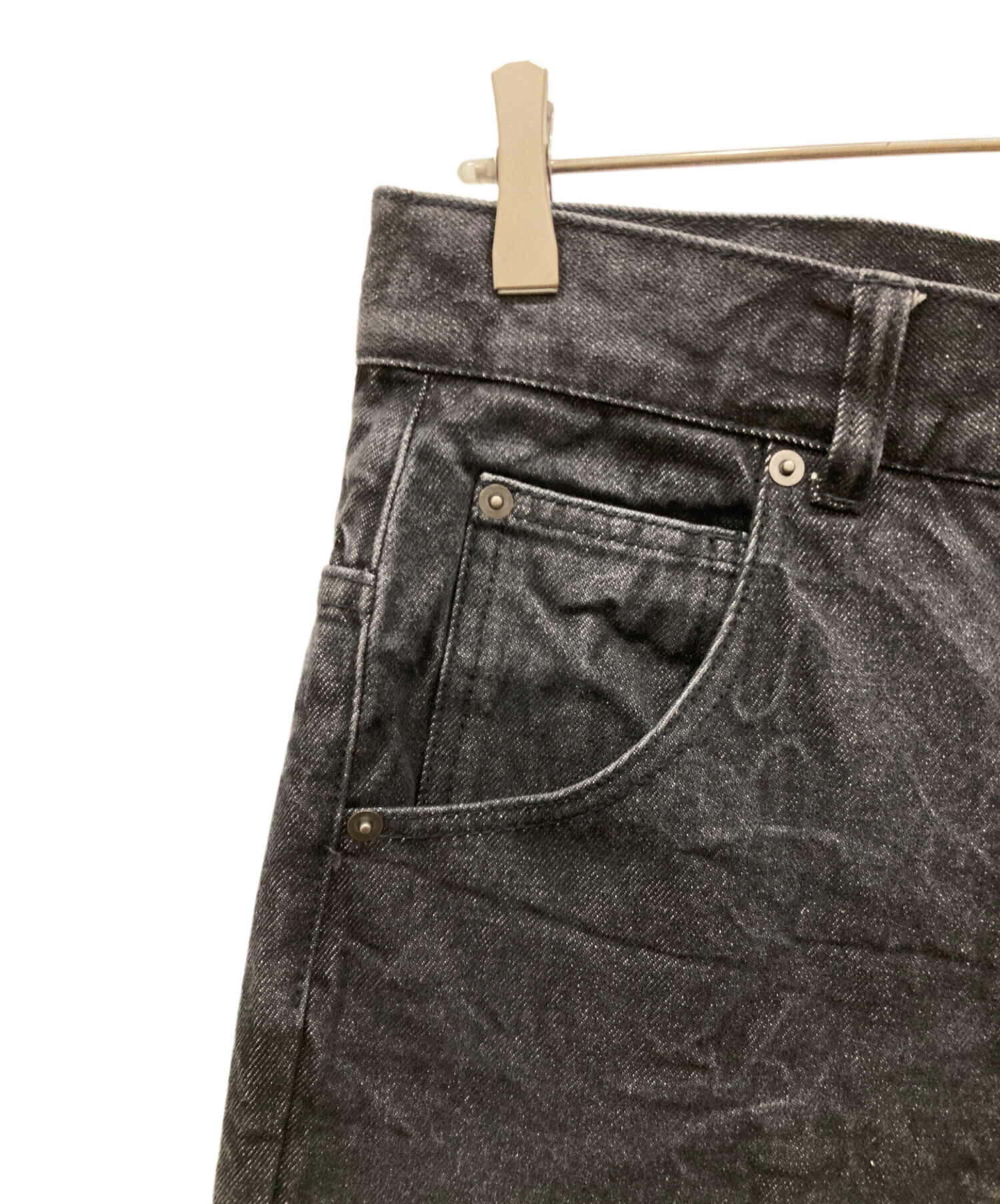U BLESS Mサイズ denim baggy crack wrinkle blessu ブレスユー バギーデニムパンツ denim baggy crack wrinkle BU パンツ
