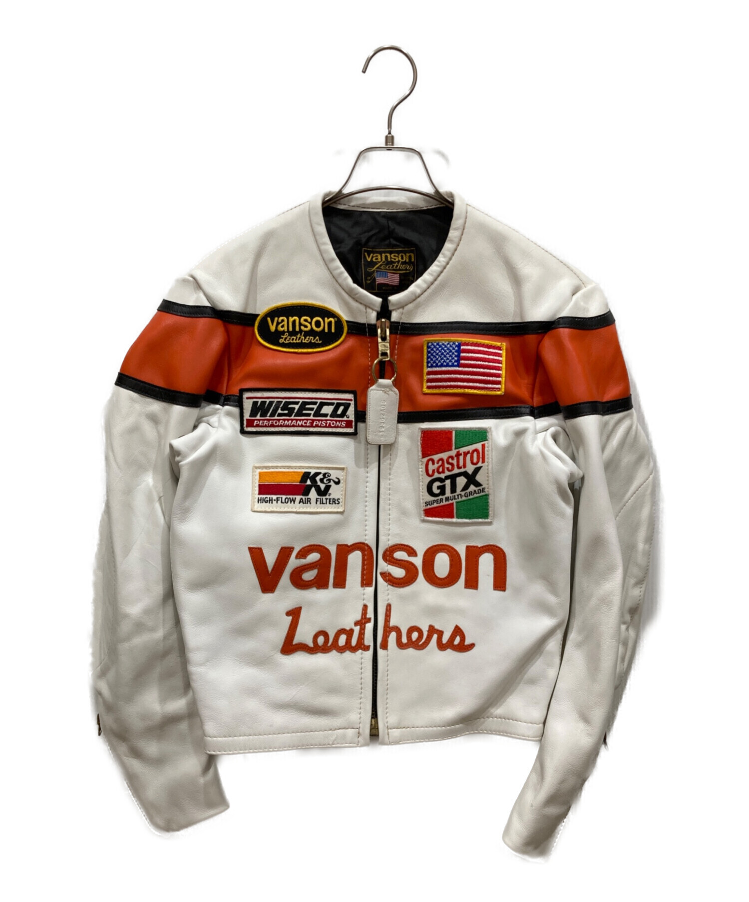中古・古着通販】VANSON (バンソン) レザーライダースジャケット