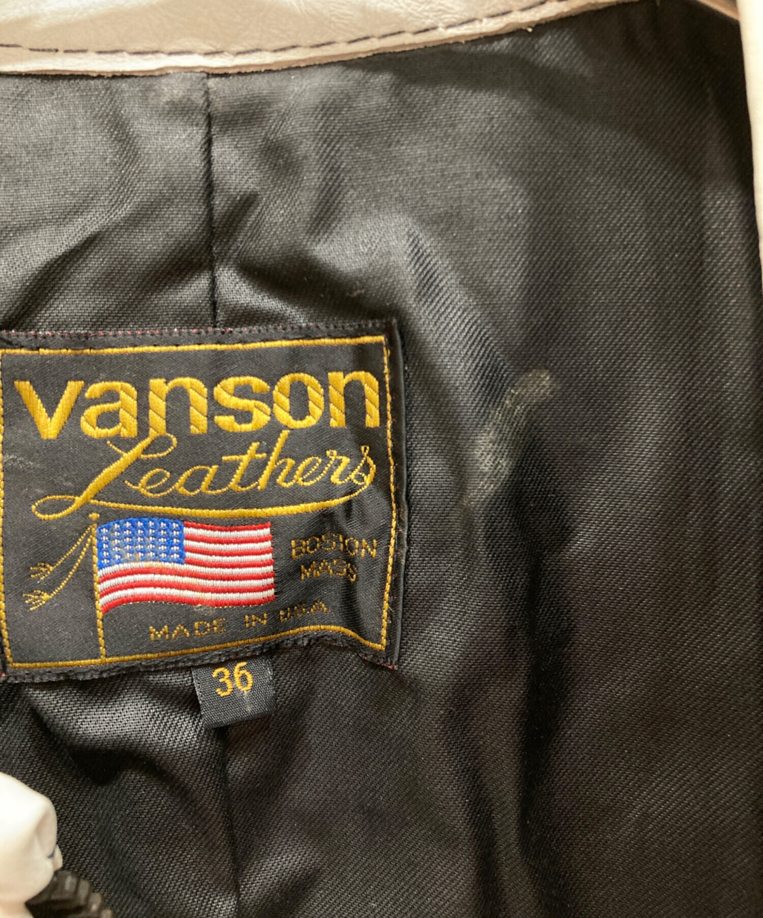 中古・古着通販】VANSON (バンソン) レザーライダースジャケット