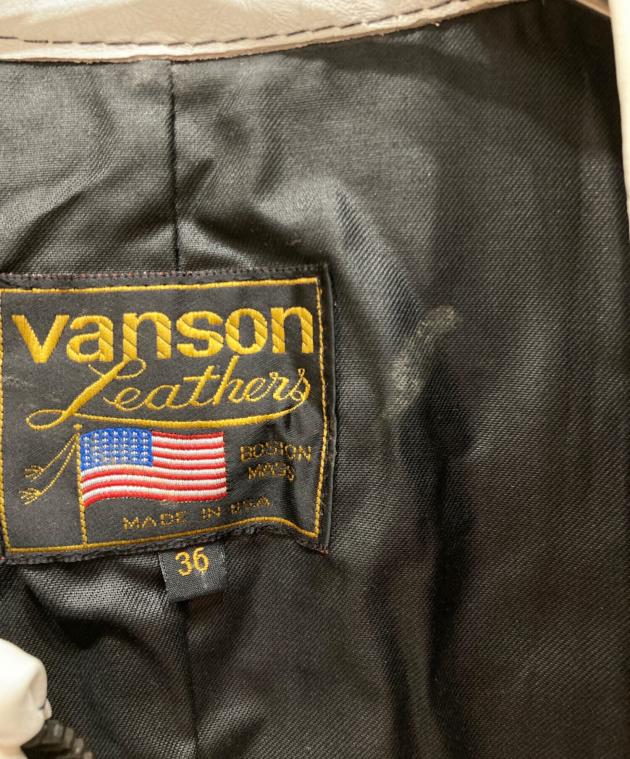 中古・古着通販】VANSON (バンソン) レザーライダースジャケット