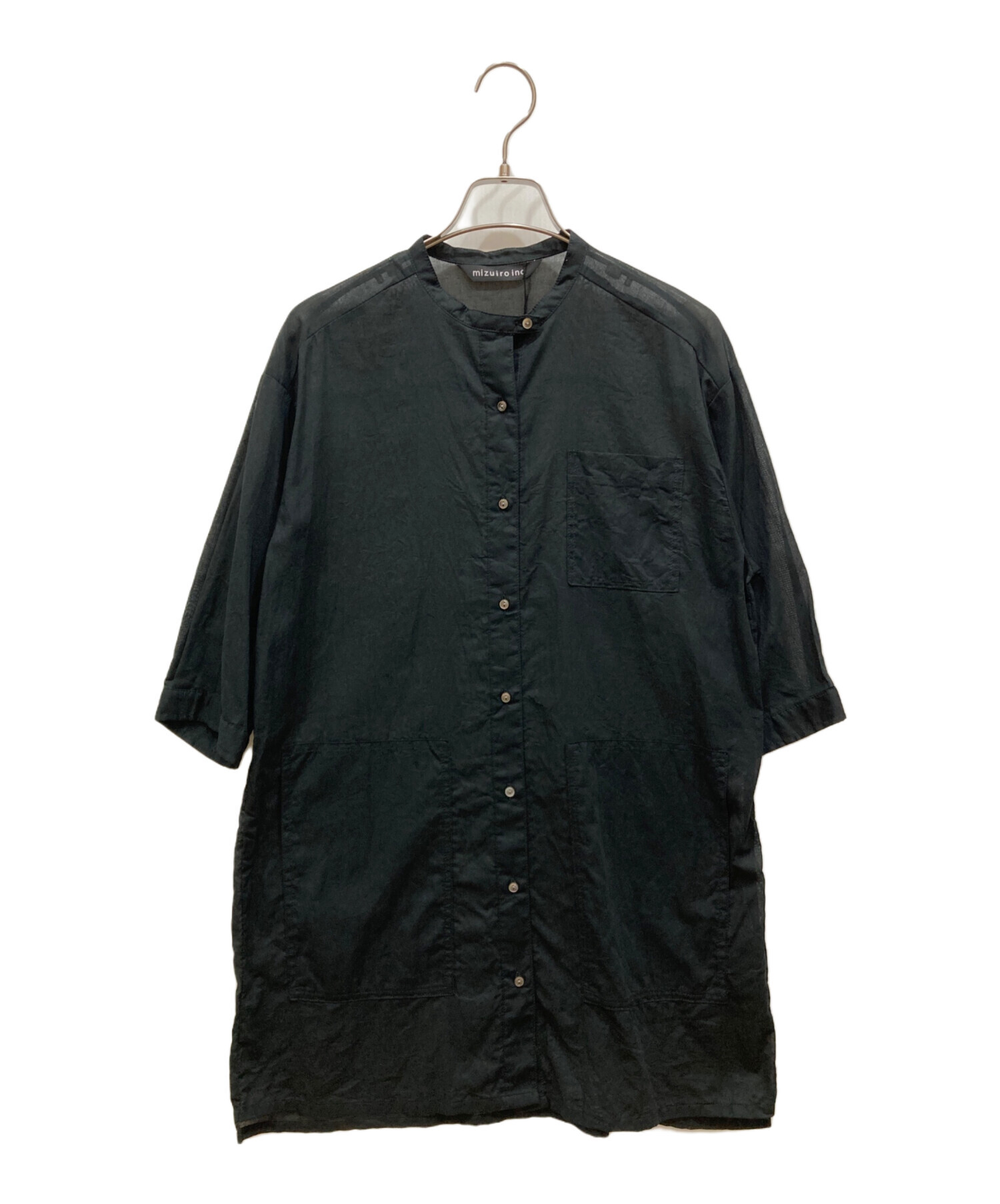 中古・古着通販】mizuiro-ind (ミズイロインド) 半袖シアーシャツ