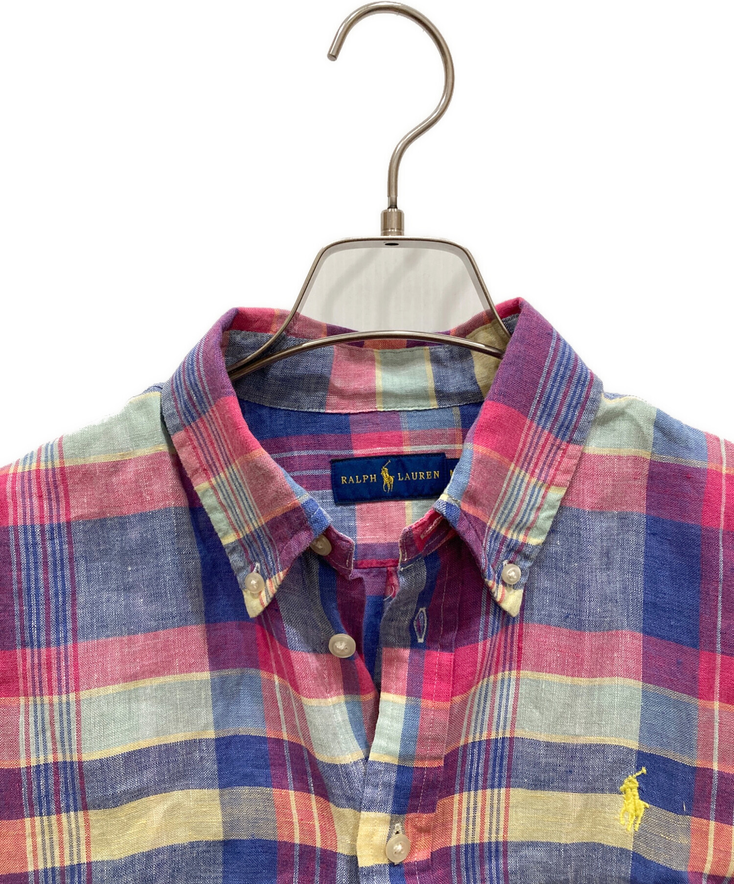 中古・古着通販】RALPH LAUREN (ラルフローレン) チェックリネンシャツ