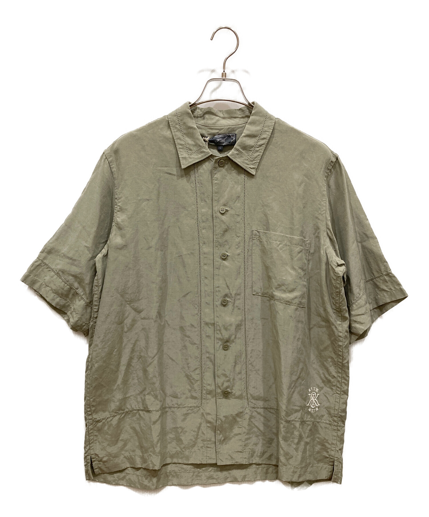 中古・古着通販】KITH (キス) 25SS リネンリヨセルオープンカラー 