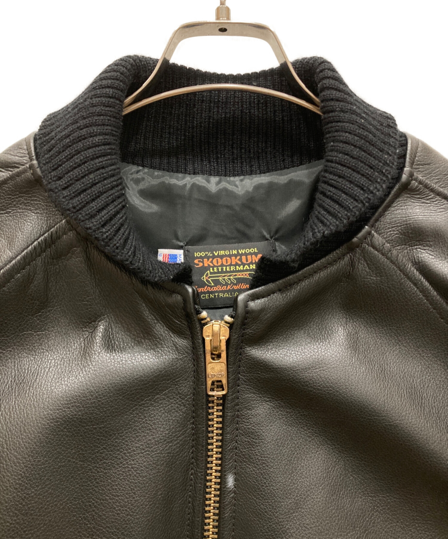 中古・古着通販】SKOOKUM (スクーカム) レザージャケット ブラック
