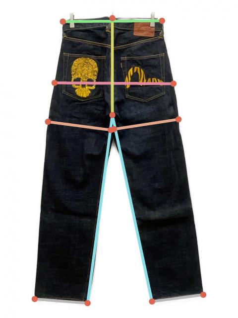 中古・古着通販】EVISU (エヴィス) 刺繍デニムパンツ インディゴ