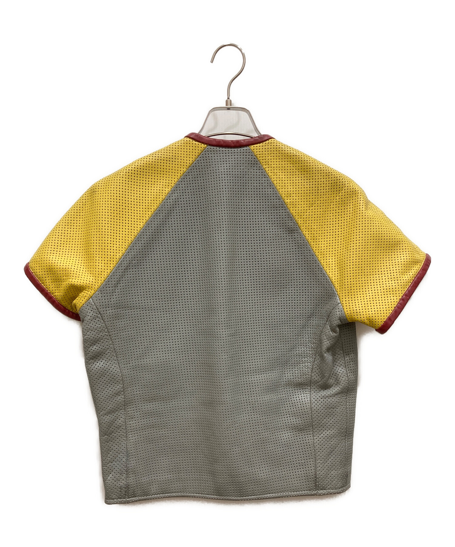 VANSONバンソン パンチングレザー半袖ジャケットSMサイズ 中古・古着通販】VANSON (バンソン) 半袖パンチングライダース