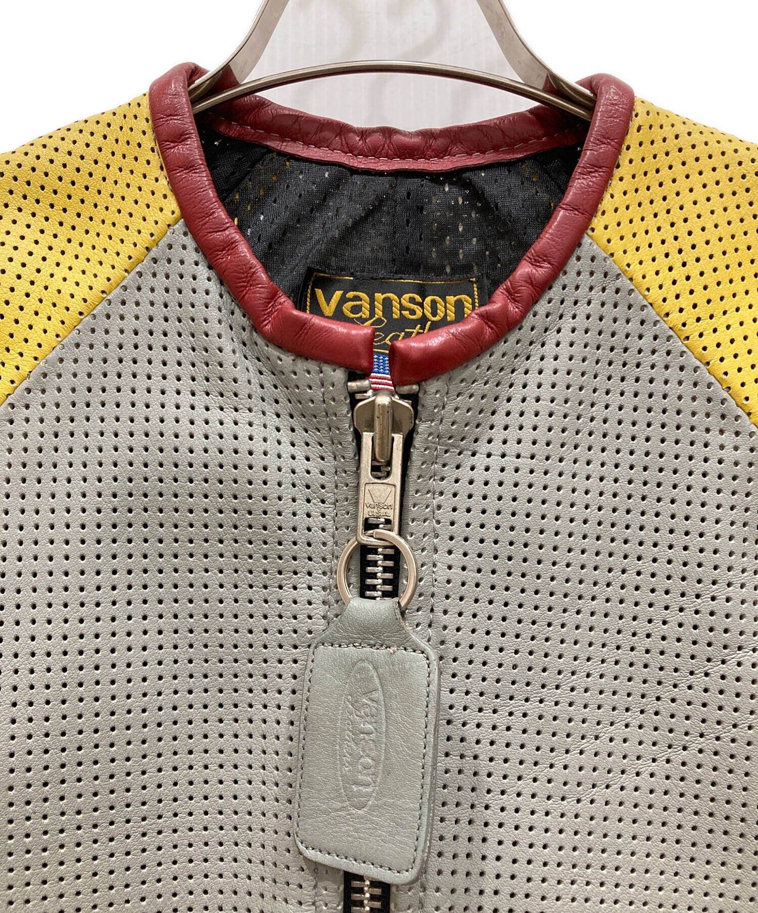中古・古着通販】VANSON (バンソン) 半袖パンチングライダース