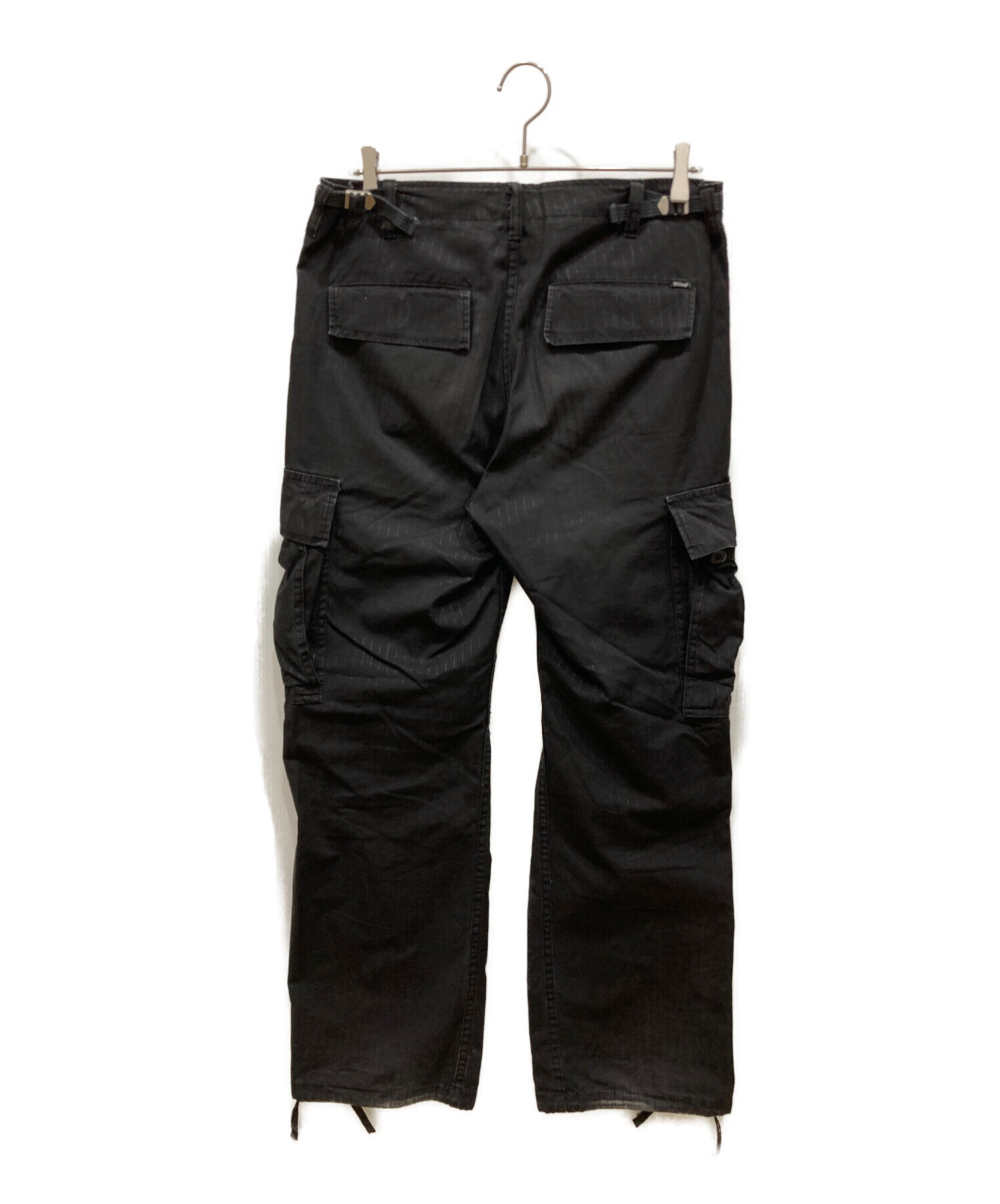 【レア】 90s OLD STUSSY USA製 ブラック イージーカーゴパンツ 3080001926537516_02_6816w.jpeg