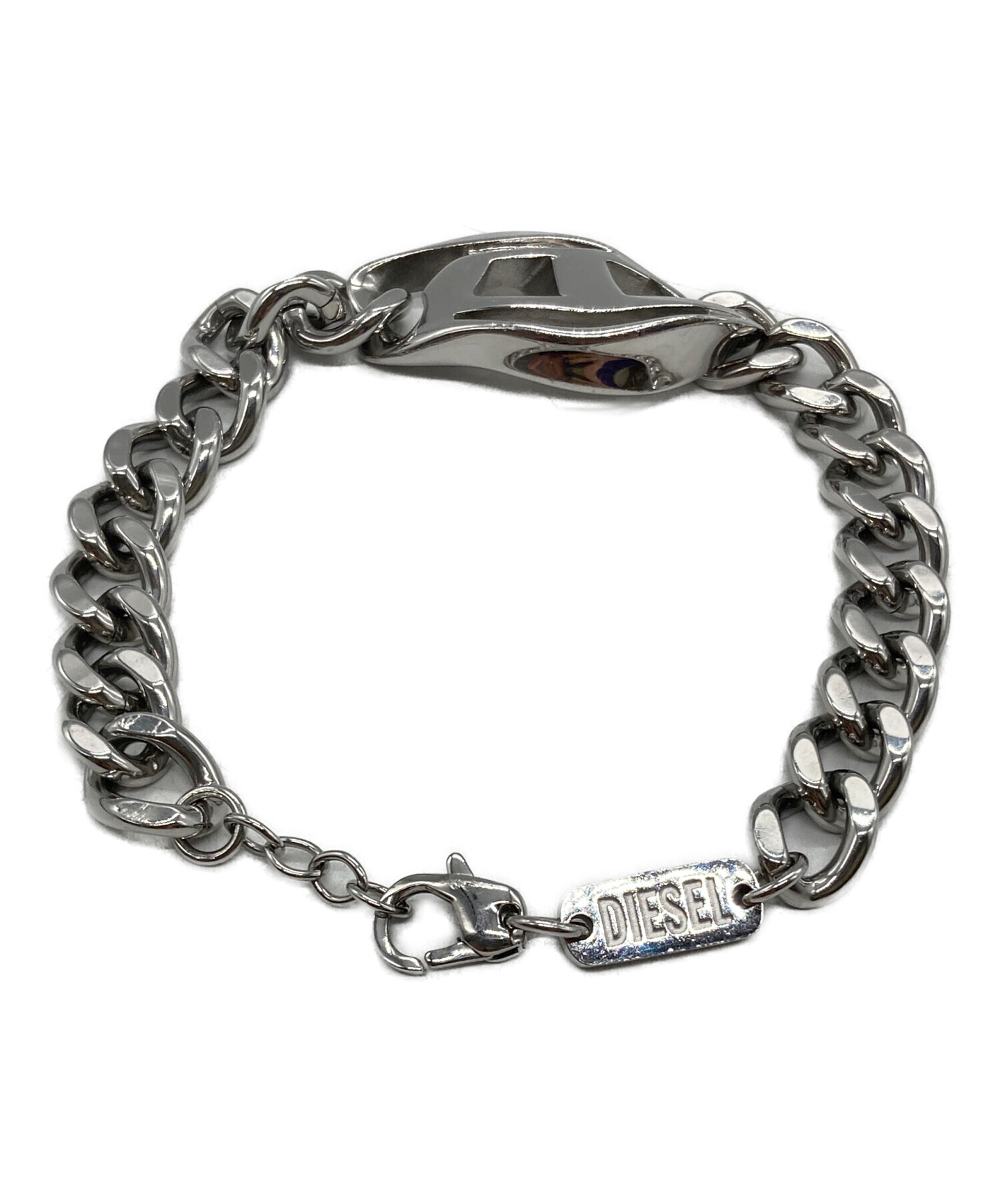 中古・古着通販】DIESEL (ディーゼル) Dロゴブレスレット シルバー