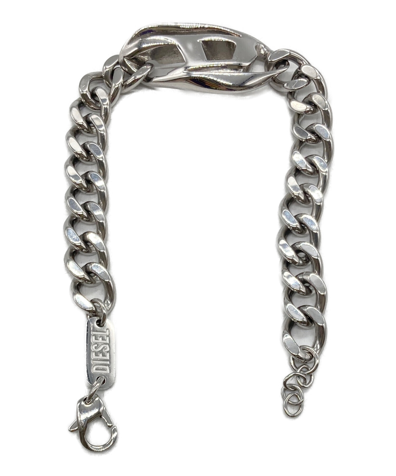中古・古着通販】DIESEL (ディーゼル) Dロゴブレスレット シルバー