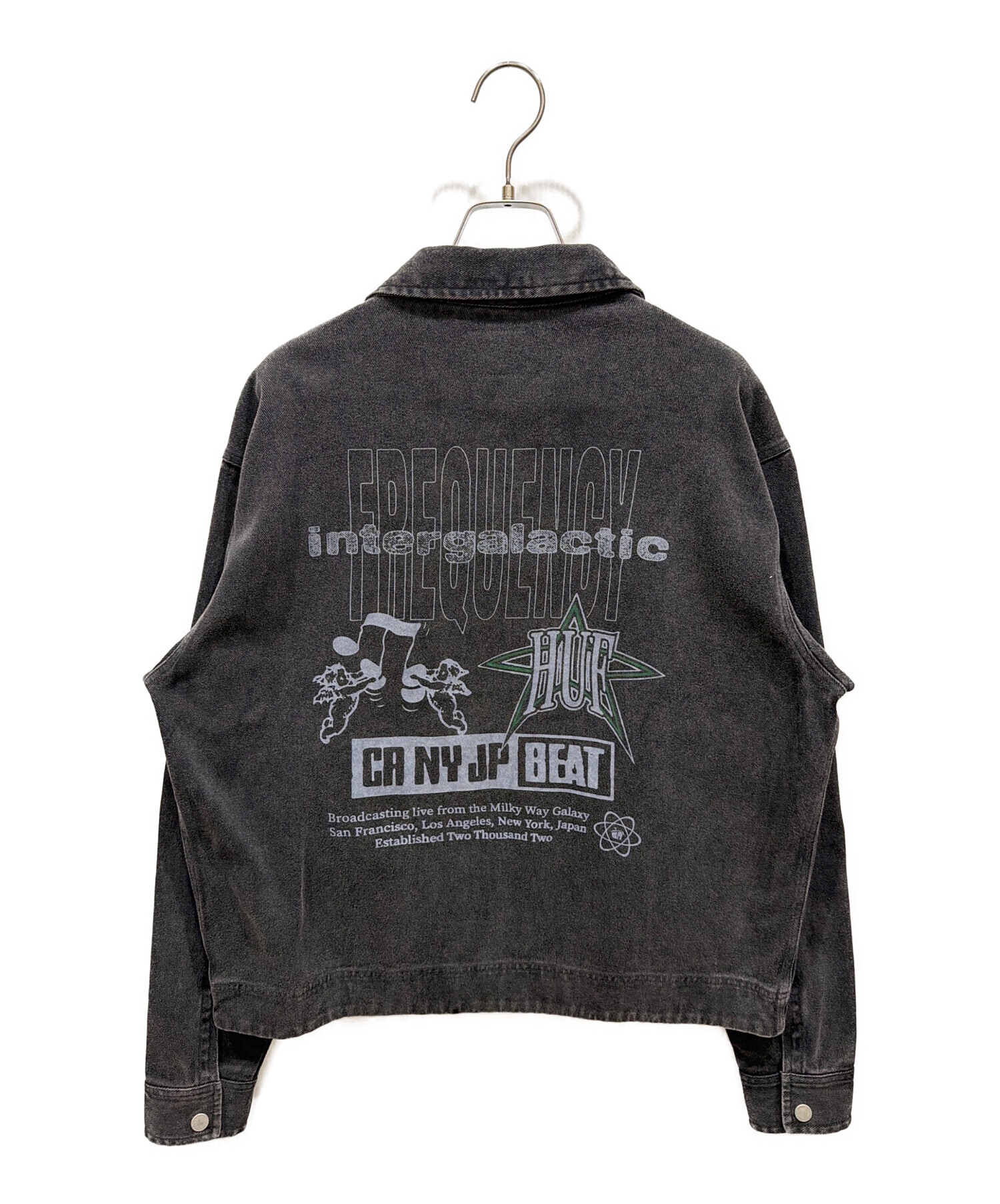 中古・古着通販】HUF (ハフ) ジップデニムジャケット グレー サイズ