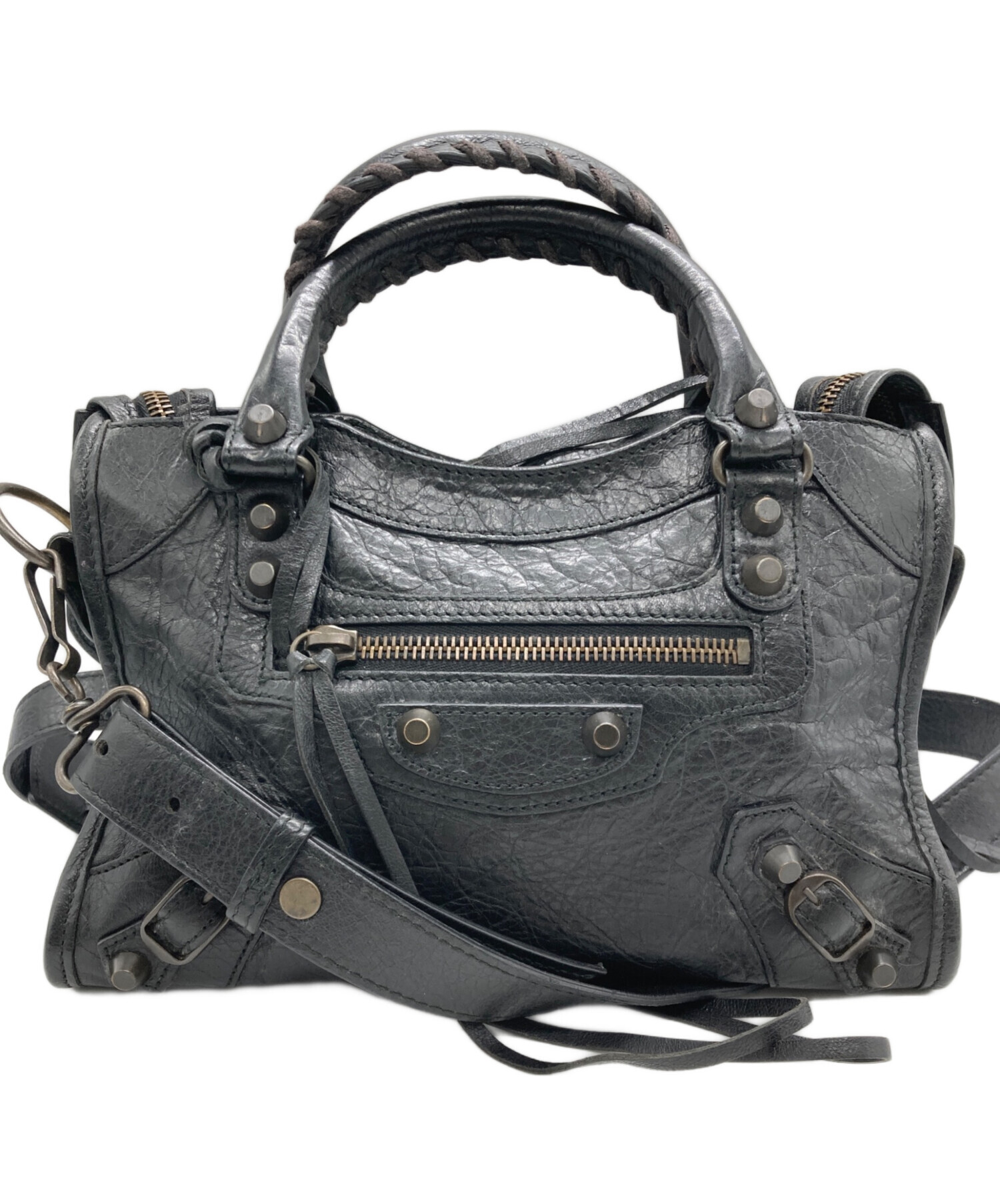 バレンシアガ BALENCIAGA クラシック シティ ダークグレー 中古・古着通販】BALENCIAGA (バレンシアガ) クラシック ミニ シティ