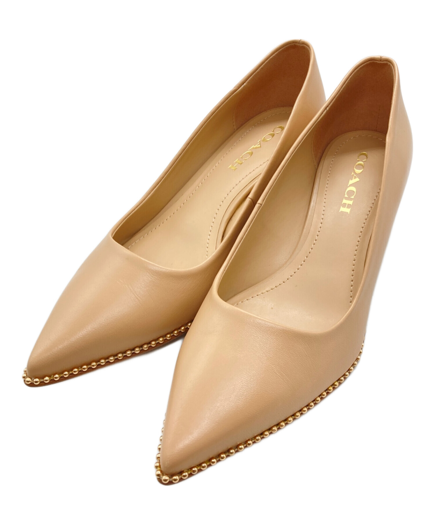 COACH キャメルパンプスUS7.0M　ITALY製　未使用　裏張り済み 中古・古着通販】COACH (コーチ) ウィラ パンプス ベージュ サイズ