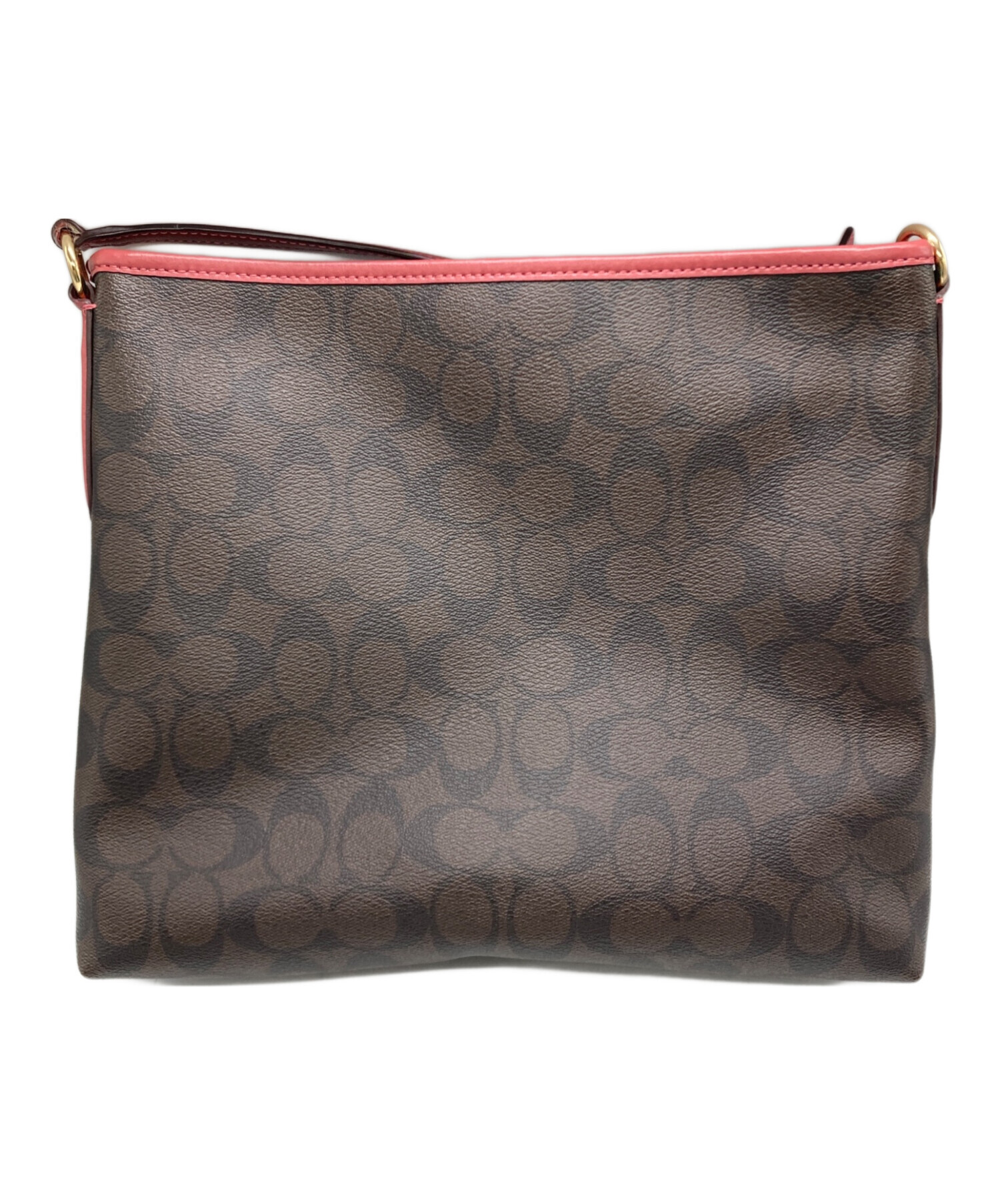 中古・古着通販】COACH (コーチ) ショルダーバッグ ブラウン×ピンク