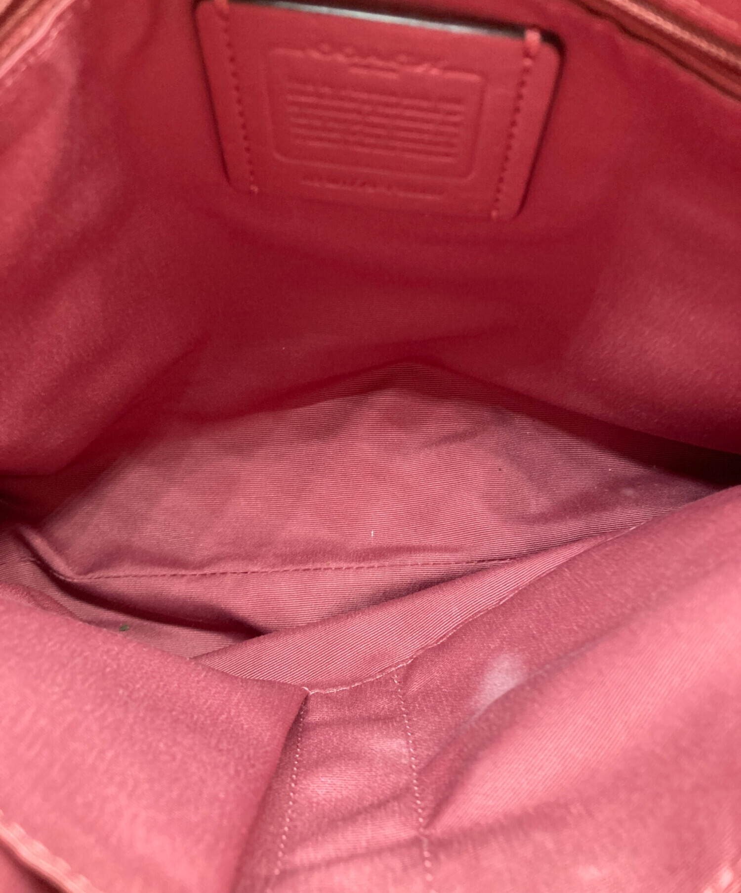 中古・古着通販】COACH (コーチ) ショルダーバッグ ブラウン×ピンク