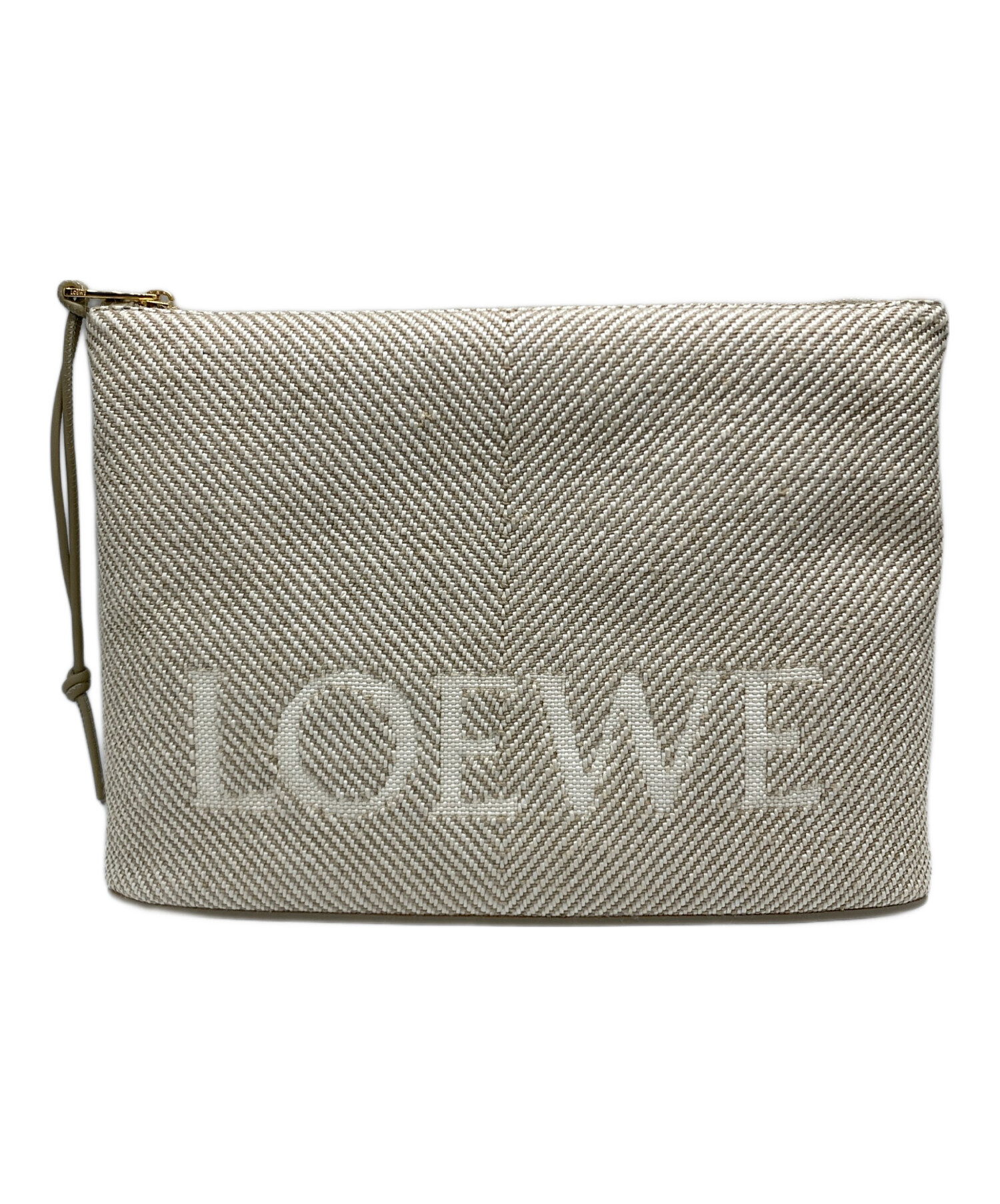 中古・古着通販】LOEWE (ロエベ) OBLONG POUCH ベージュ｜ブランド