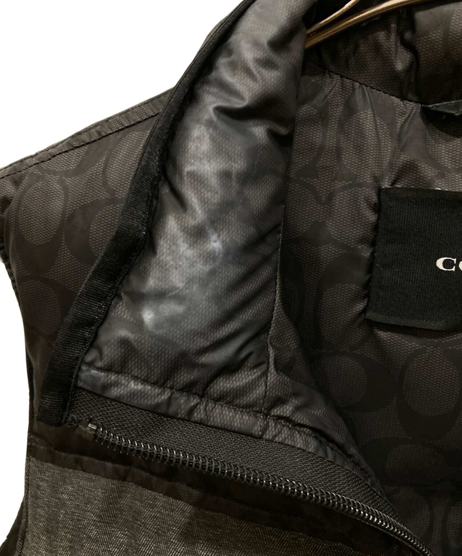 中古・古着通販】COACH (コーチ) ダウンベスト ブラック サイズ:SIZE S