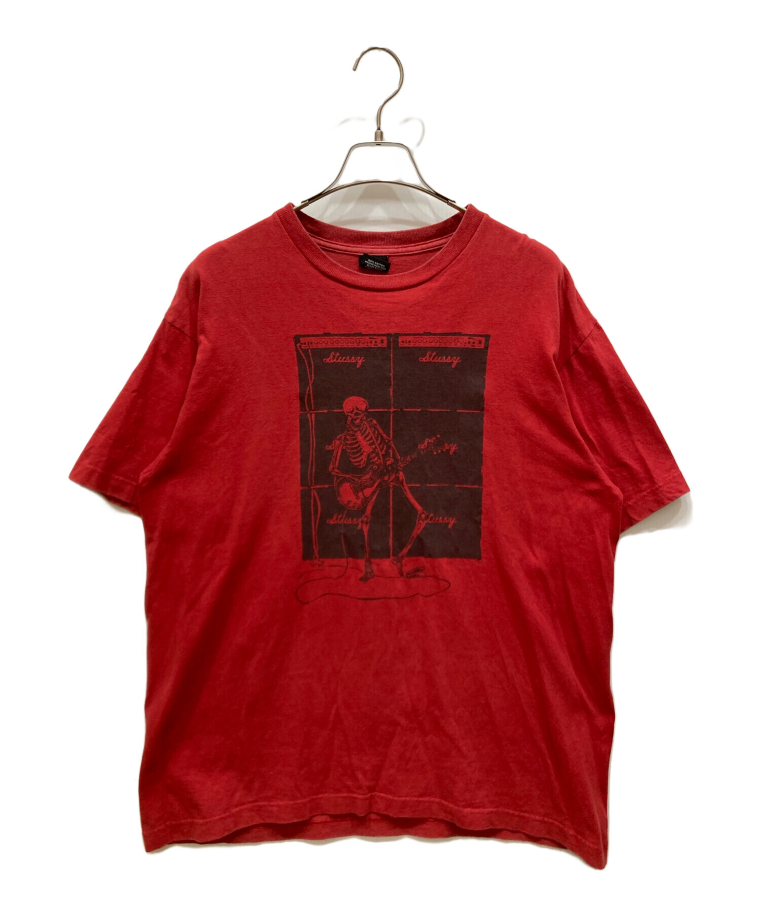 中古・古着通販】stussy (ステューシー) スカルプリントTシャツ レッド
