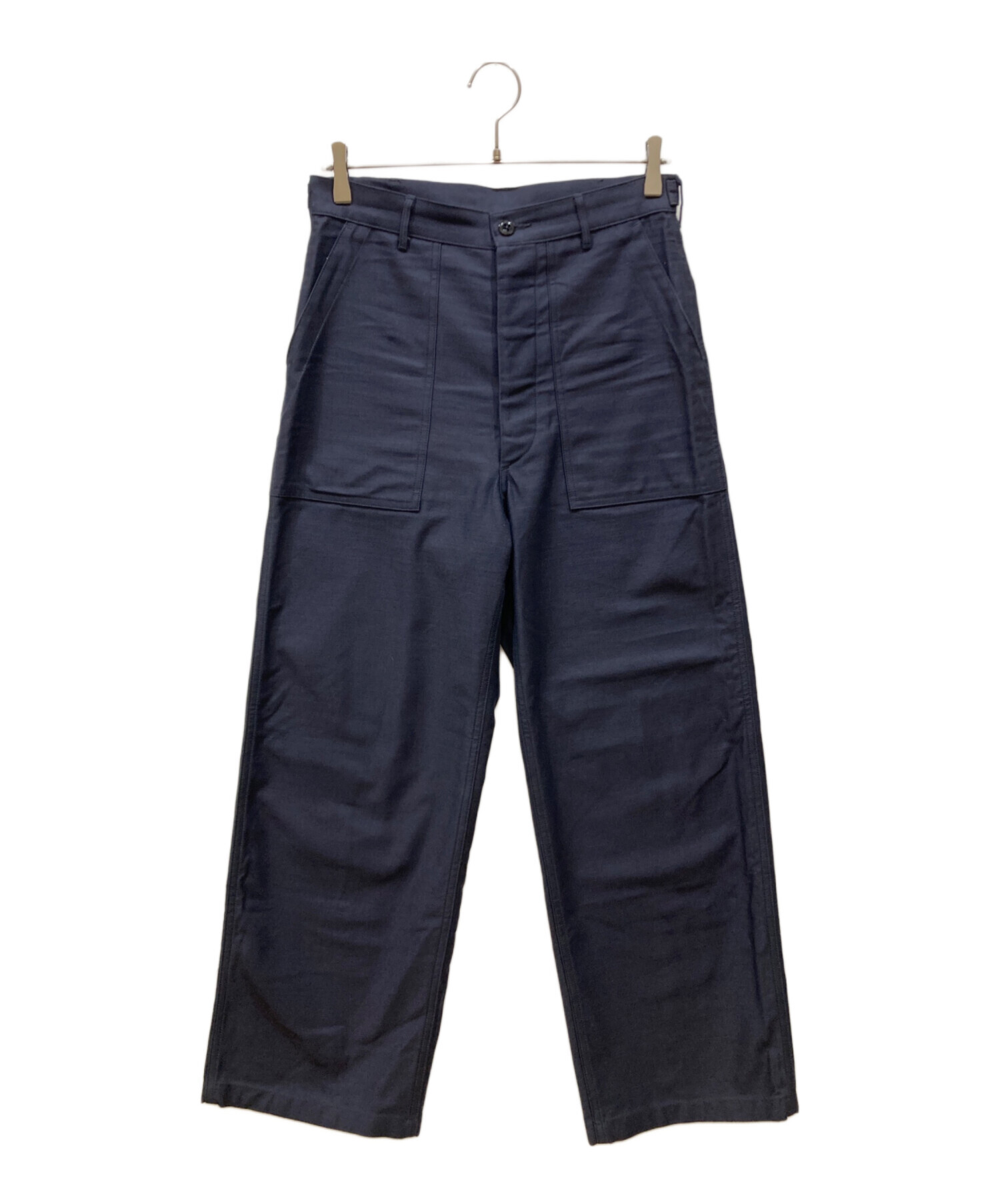 中古・古着通販】HYKE (ハイク) BACK SATIN BAKER PANTS ネイビー