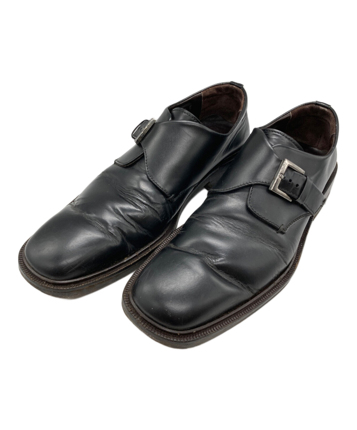 中古・古着通販】GUCCI (グッチ) レザーシューズ ブラック サイズ:SIZE