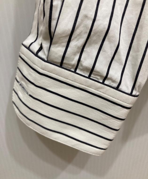 中古・古着通販】CELINE (セリーヌ) ストライプ長袖シャツ ホワイト