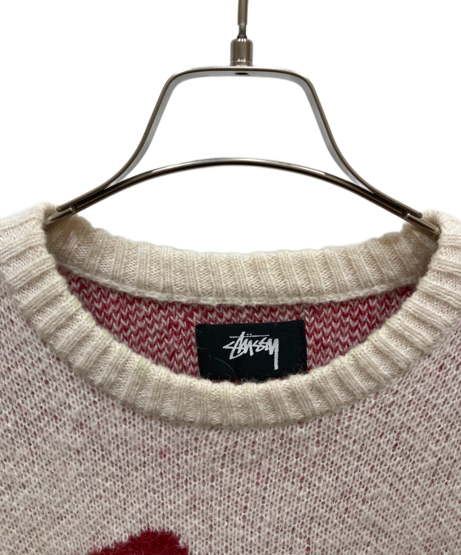 中古・古着通販】stussy (ステューシー) DICE MOHAIR SWEATER ホワイト