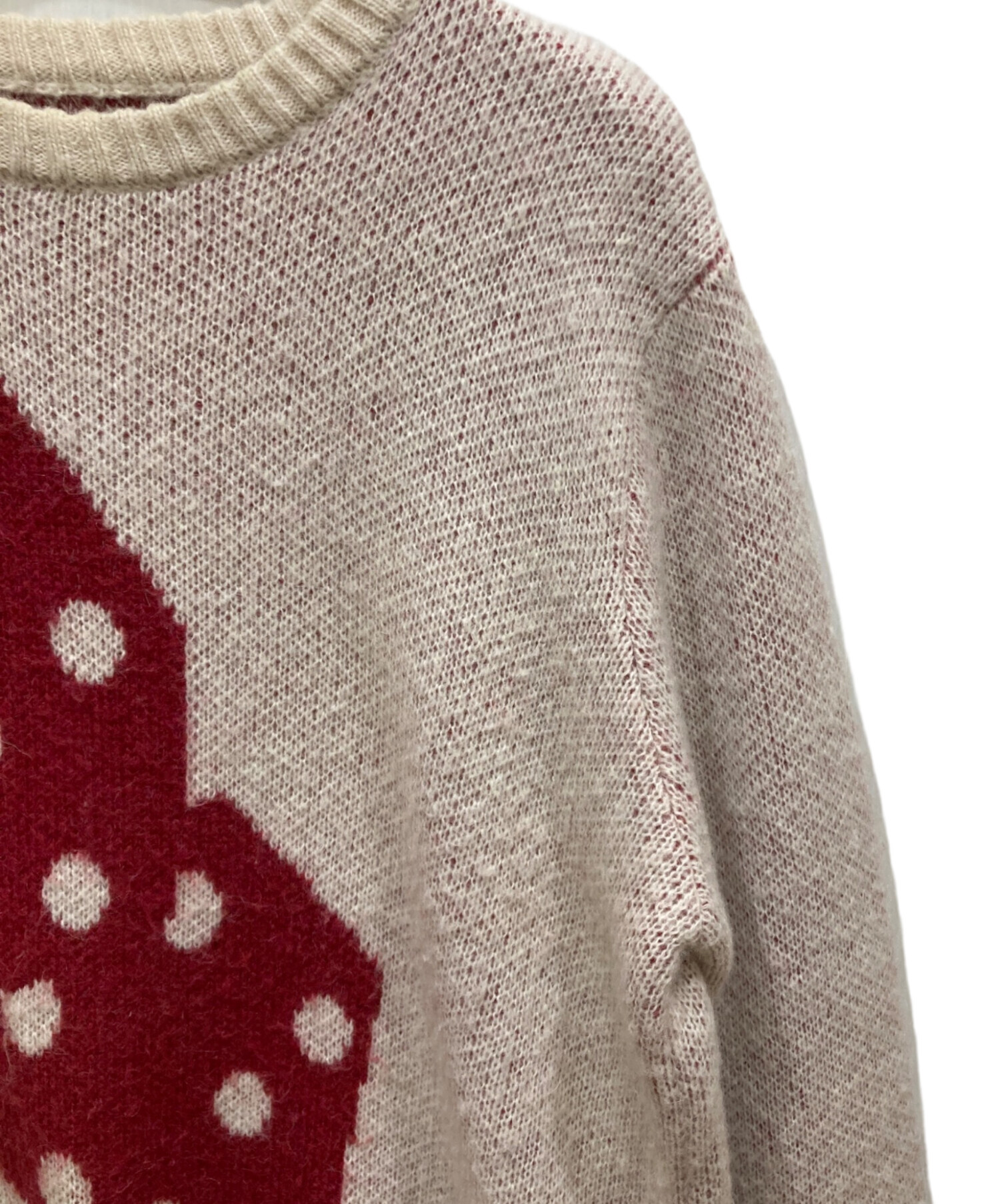 中古・古着通販】stussy (ステューシー) DICE MOHAIR SWEATER ホワイト