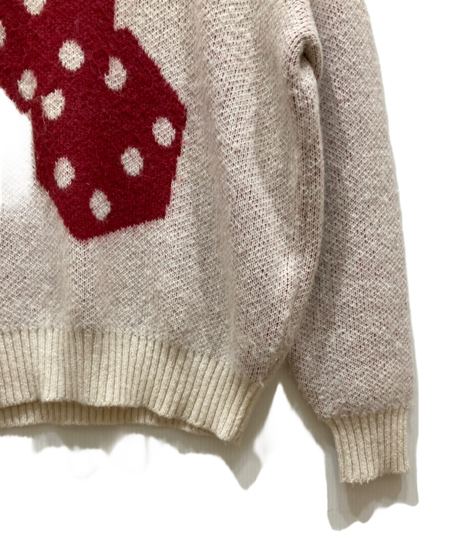 中古・古着通販】stussy (ステューシー) DICE MOHAIR SWEATER ホワイト